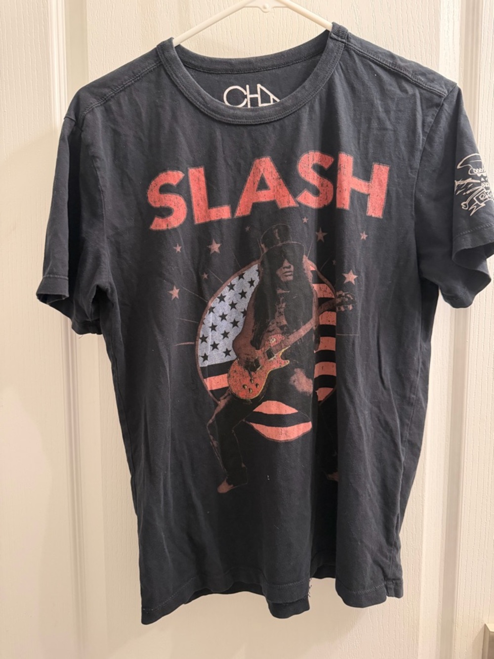 Slash Graphic Black Band T-Shirt